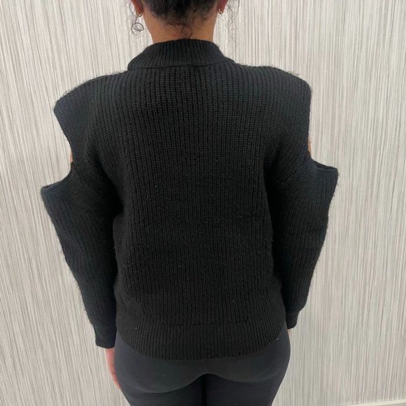 cold shoulder sweater / black / medium - Picture 5 of 6